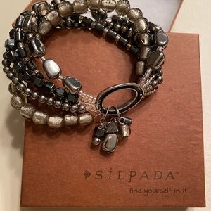Silpada Silver and Hematite Bracelet